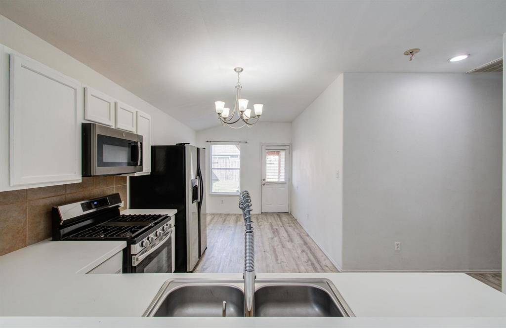 Kitchen facing the back door