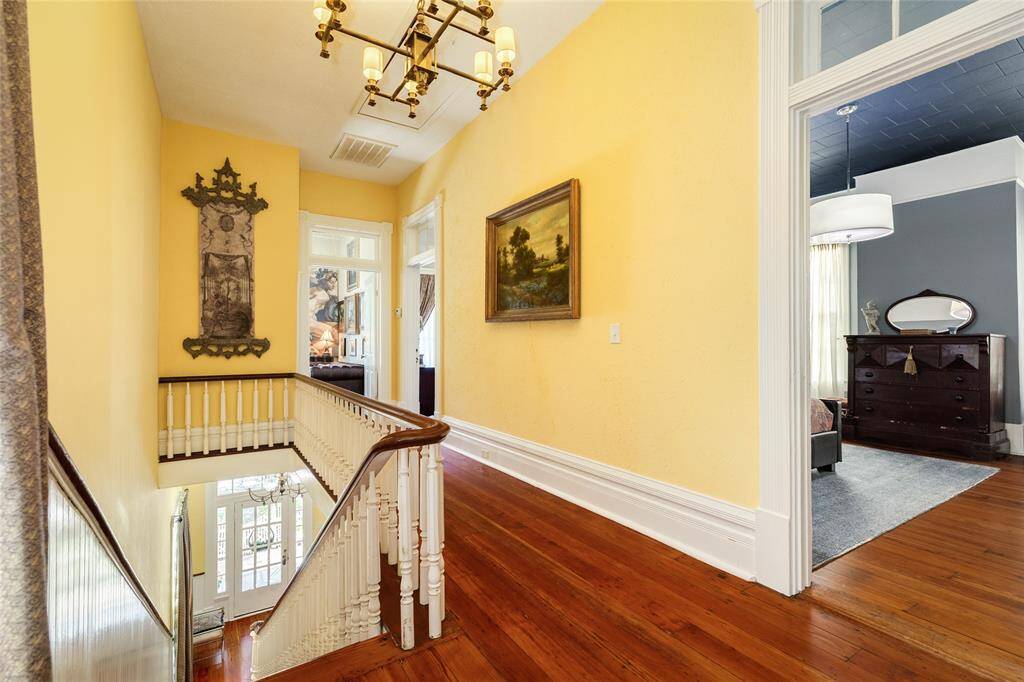 Upper level showing 2 bedrooms and study.