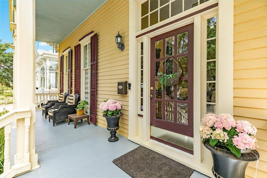 Enjoy morning coffee from this large front porch.