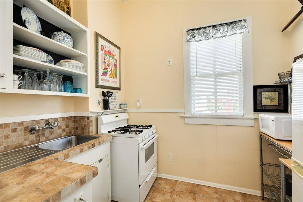 Functional upper level kitchen.