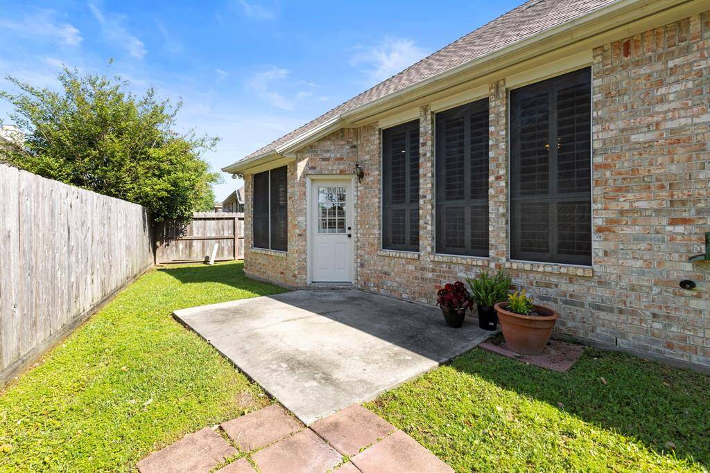 Outdoor patio space is perfect to enjoy the morning sunrise or dinner on the grill.