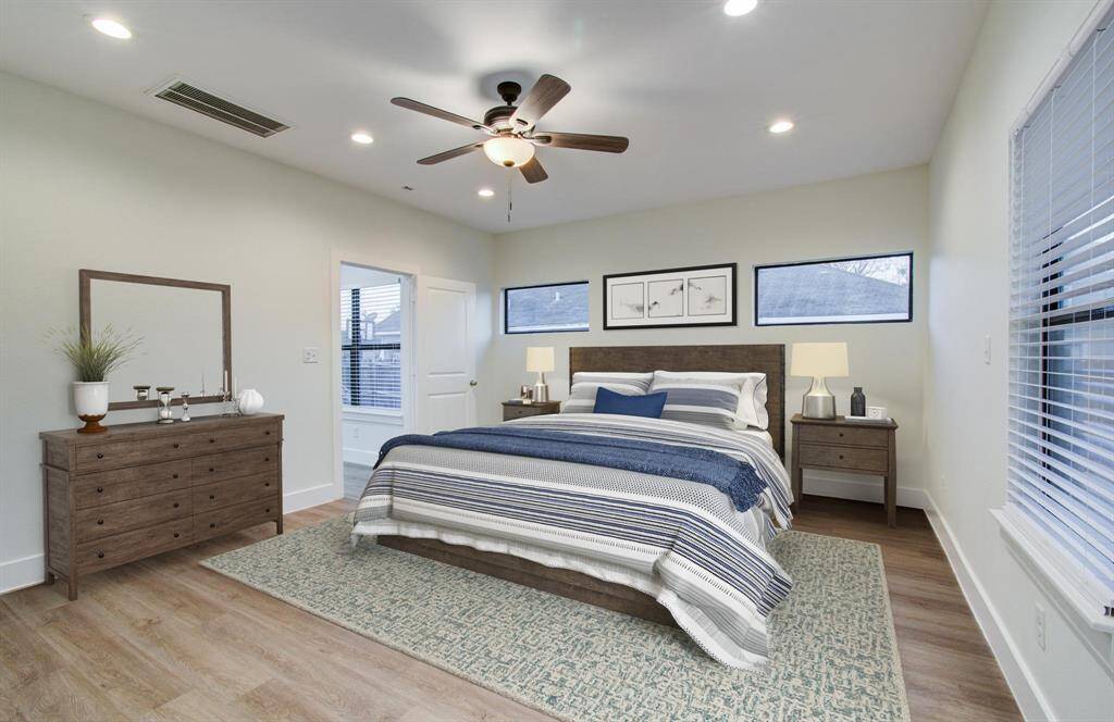 Primary bedroom virtually staged