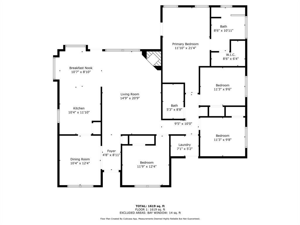 Explore the spacious 1,619 sq. ft. floor plan, featuring an inviting living room, a cozy breakfast nook, and a functional kitchen. The home includes a primary bedroom with an ensuite bath, three additional bedrooms, and convenient laundry access.