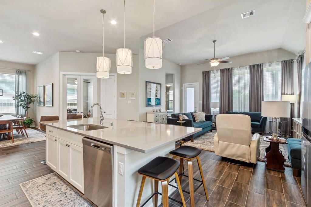 Open Concept from Kitchen - Dining - Living