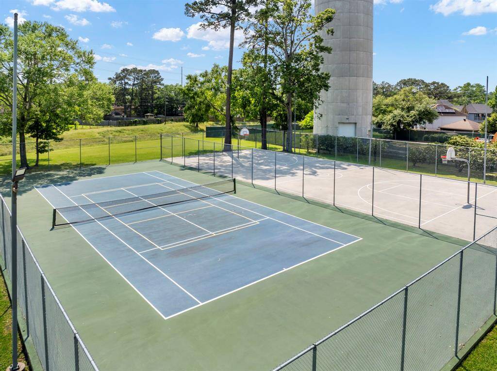 The neighborhood tennis and basketball court are a well-maintained facility offering residents a perfect spot for friendly matches and recreational play