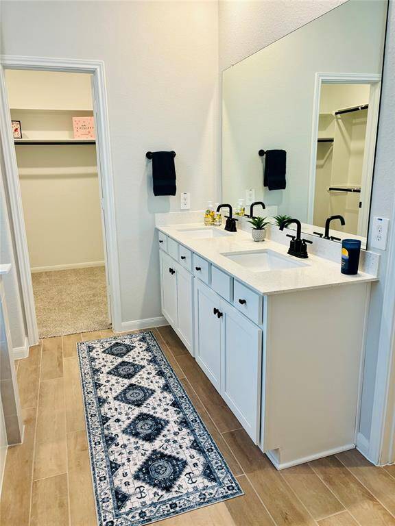 Primary bathroom- Double sinks and Walk in Closet