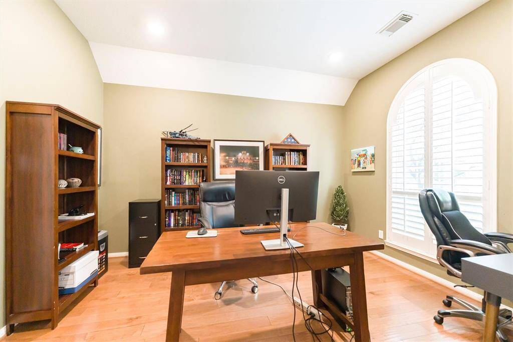 Formal Dining Room... Plantation Shutters installed in front of home...