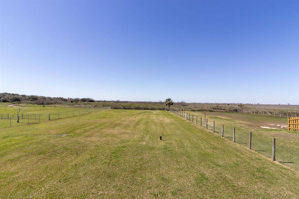 View of the backyard looking west.