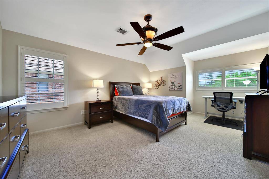 Spacious secondary bedrooms are light and bright with great closet space.