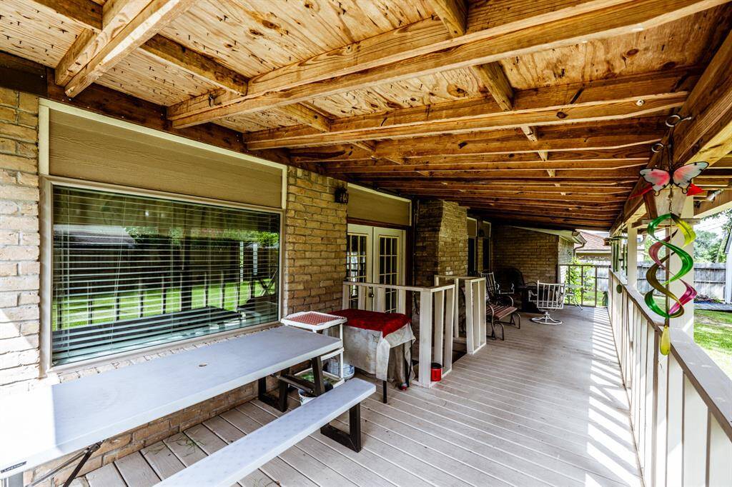 New deck in backyard