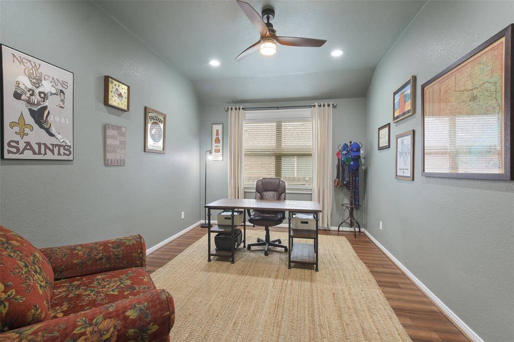 Office space with soothing paint color and natural light