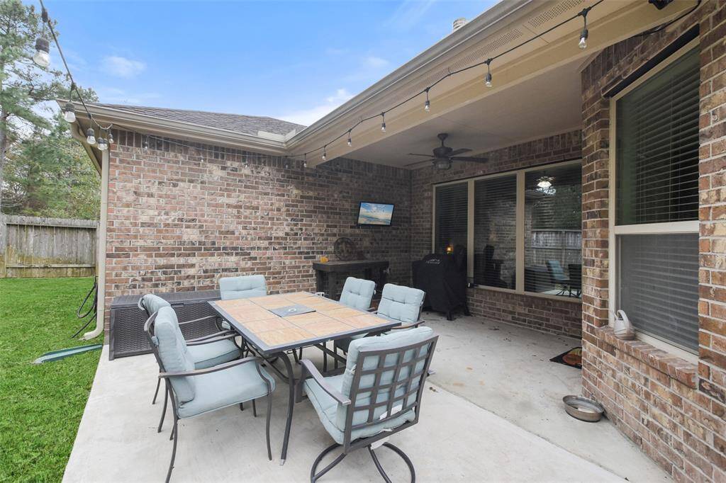 Extended patio is perfect for entertaining