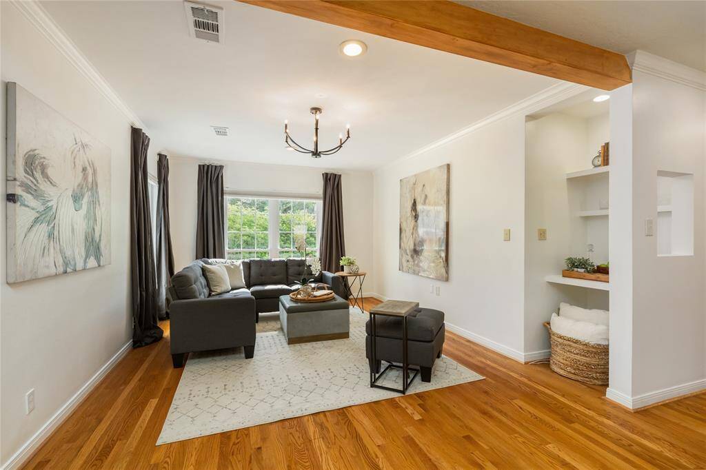Family room is adjacent to the kitchen