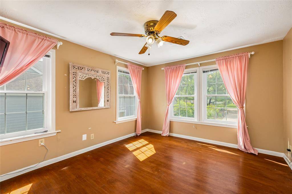 The apartment bedroom is private and has a bathroom and dressing area with a vanity and builtins
