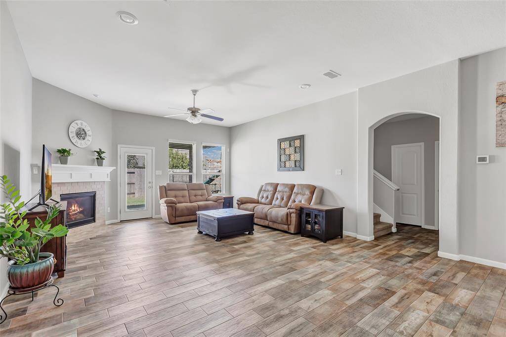 Living room right off of the kitchen