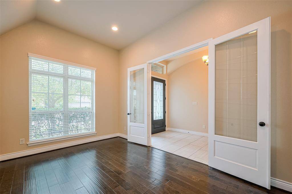 Office With Glass French Doors