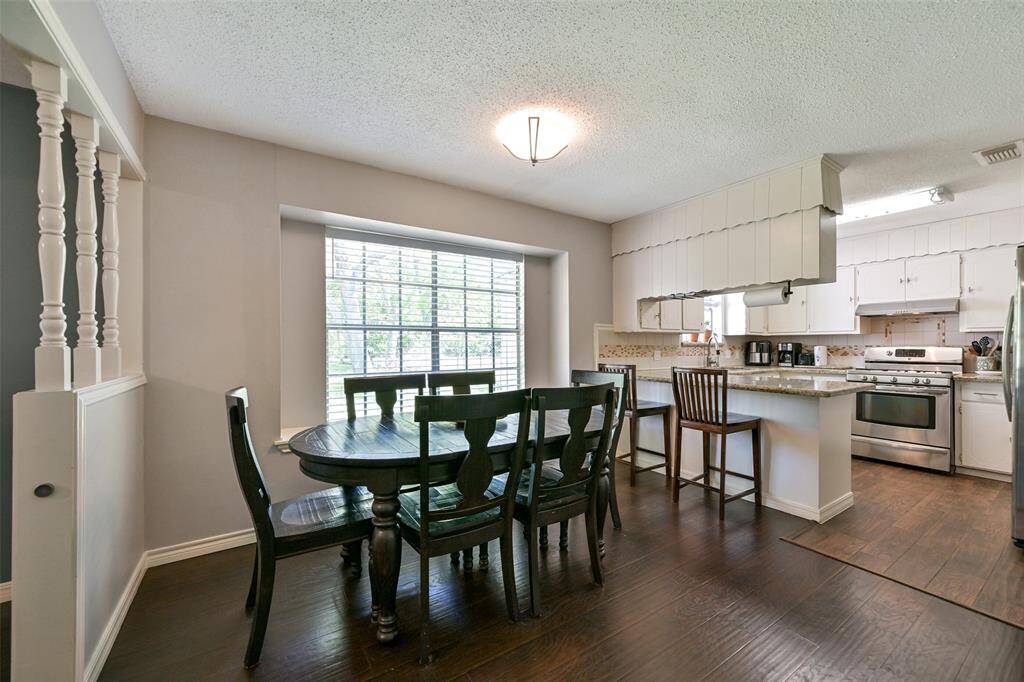 Dining room is a great size with the bay window and right off the kitchen!