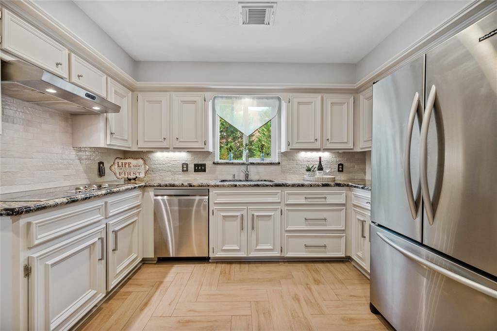Stainless Appliances.... KitchenAid Refrigerator included... NEW BACKSPLASH!