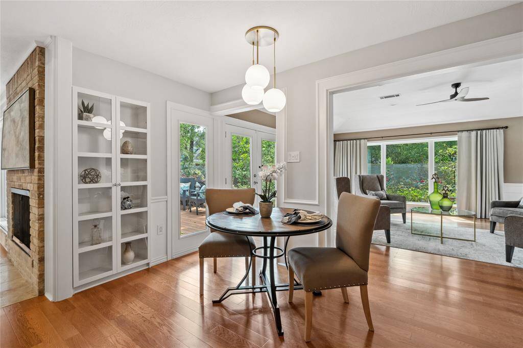 Look how "Open" the Kitchen/Breakfast/Family room and Bonus Room are... We put this breakfast stop table in the center for the surrounding view of all the open areas, Windows and Light!