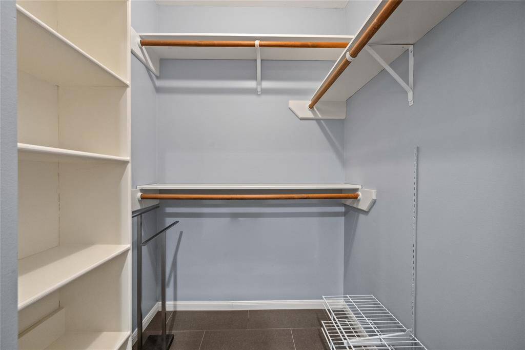 Closet space and shelving