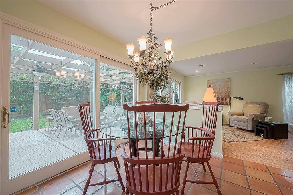 Breakfast room & den view--lots of glass looking out on patio