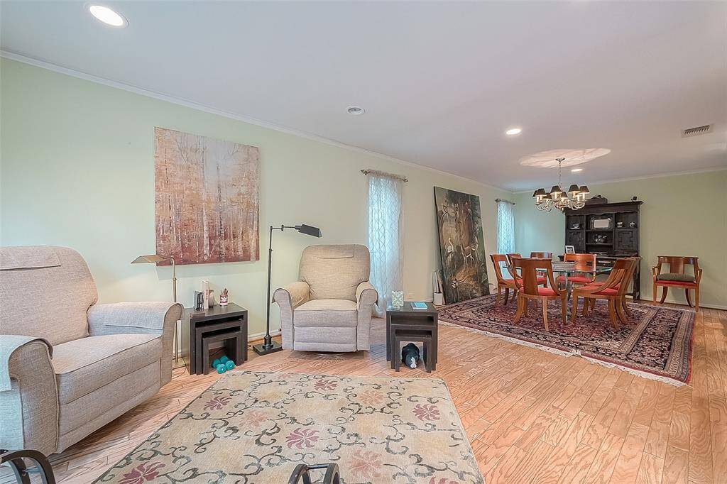 Den open to dining room