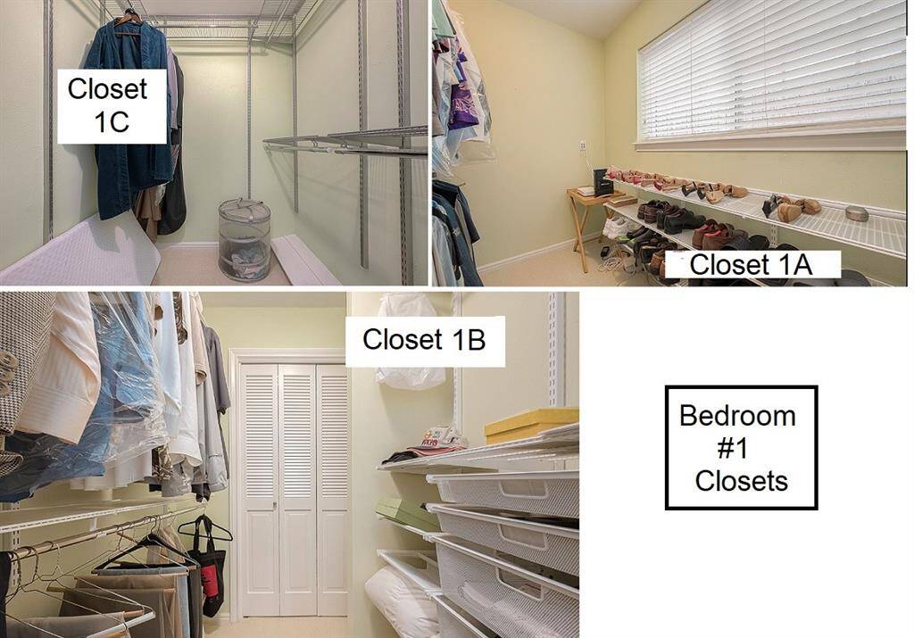 Lots of walk-in closet space built out