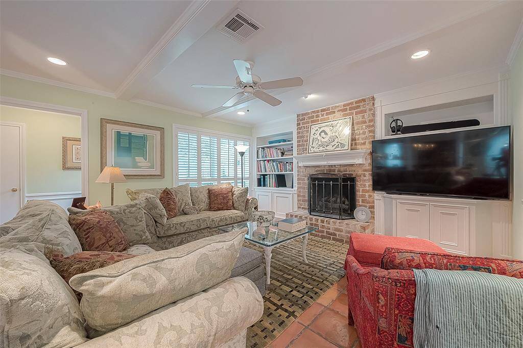 Family room view from kitchen