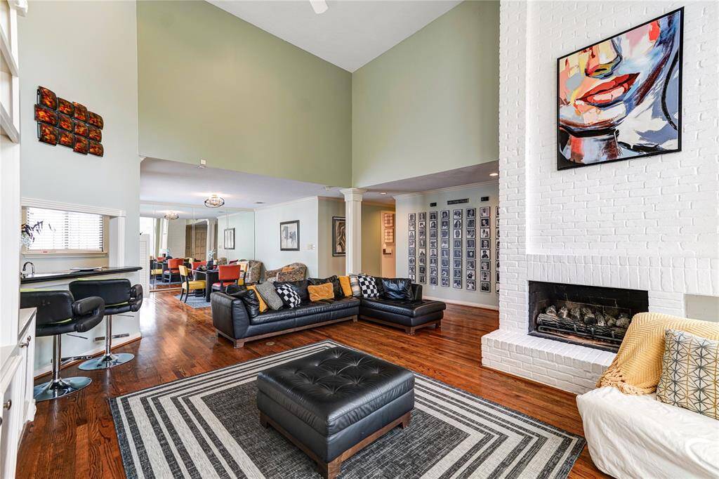 Another view of the living room and dining room