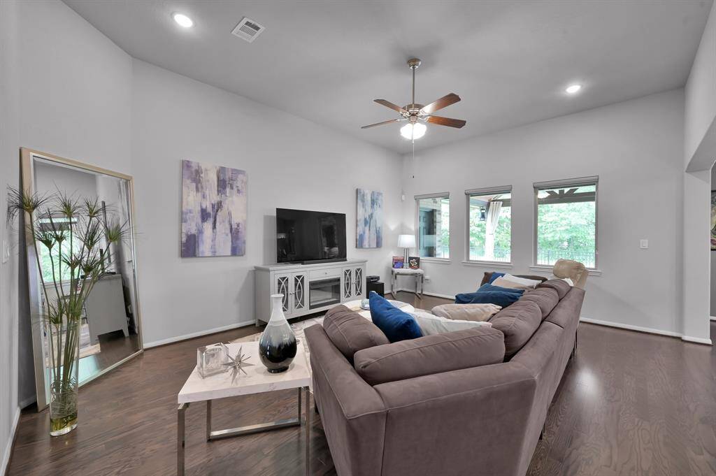 Another angle of the spacious living space.