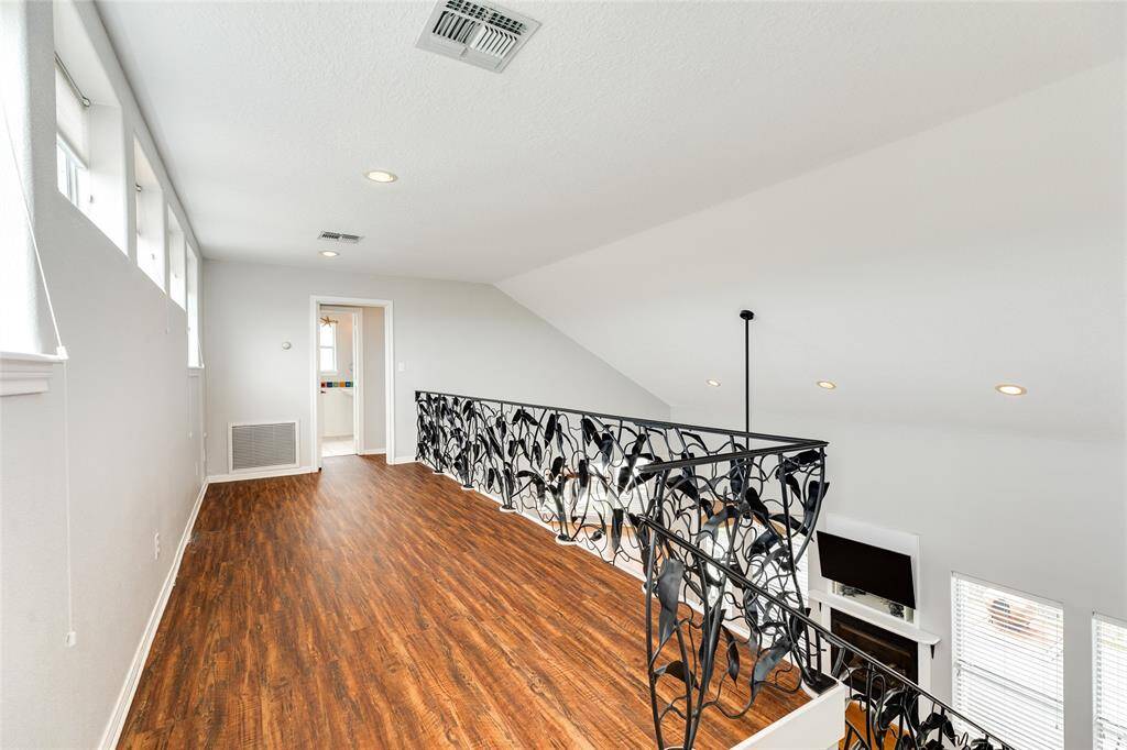 Upstairs loft overlooking bay/ living area down