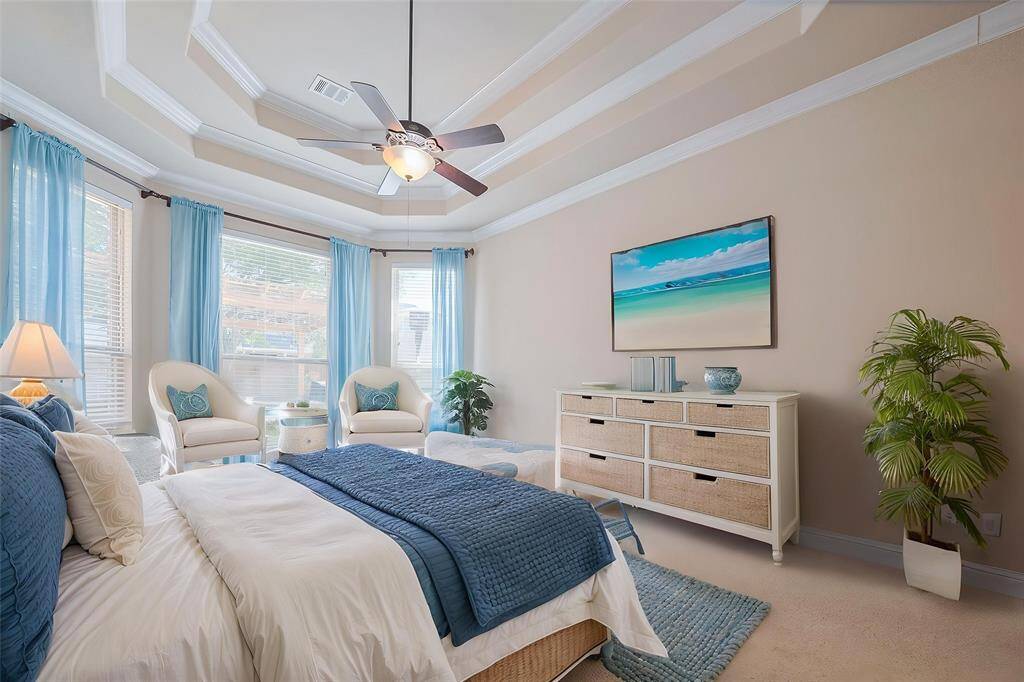 AI Staged Master Bedroom