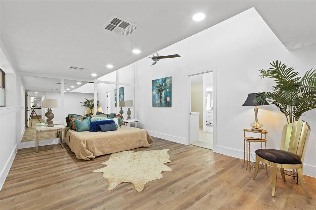 Primary Bedroom that can easily accommodate a King size bed.