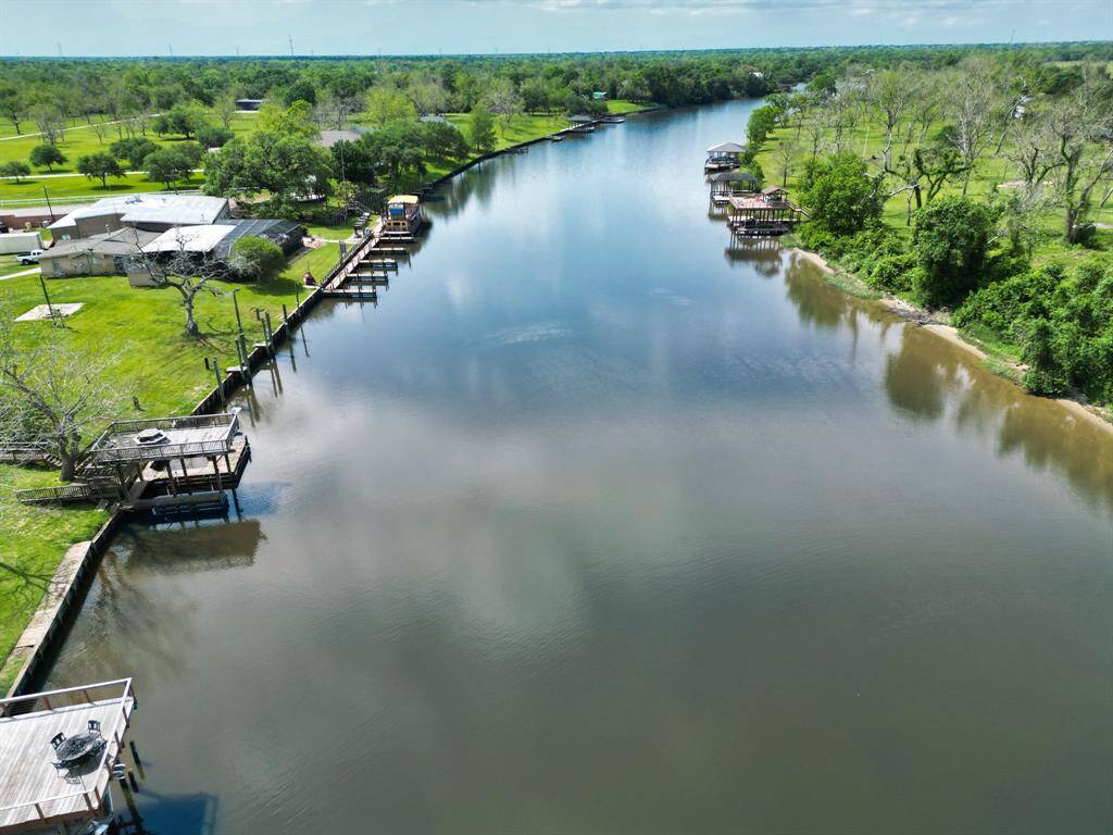 View South, going down river towards the Churchill Bridge on FM 2611