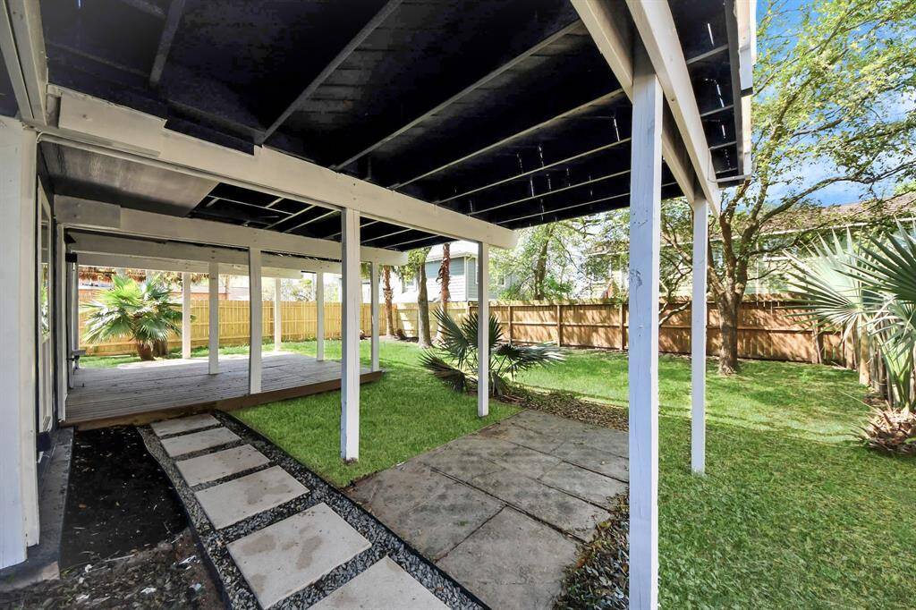 Backyard first floor deck