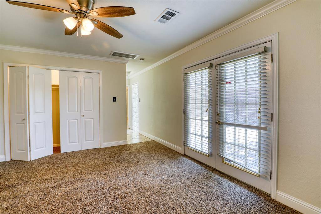 Additional Closet Space and French Doors in the Primary Bedroom