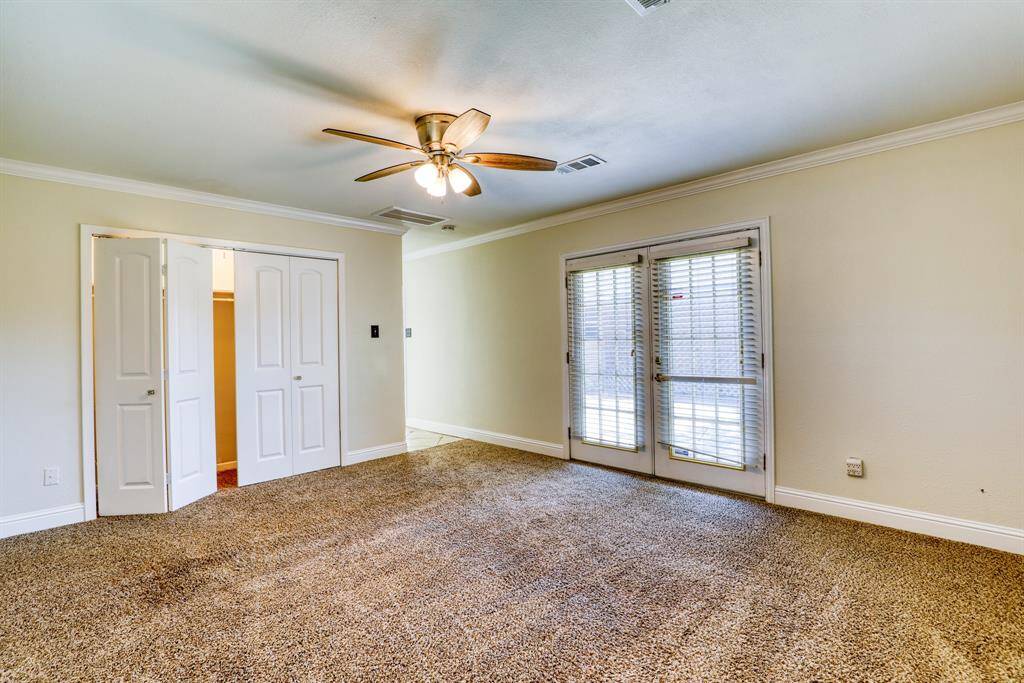 French Doors Look out to the Back Patio