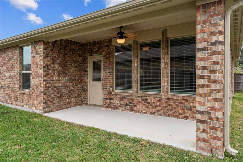 Watch the sunset or sip your morning coffee in the cool of the day on this covered patio.