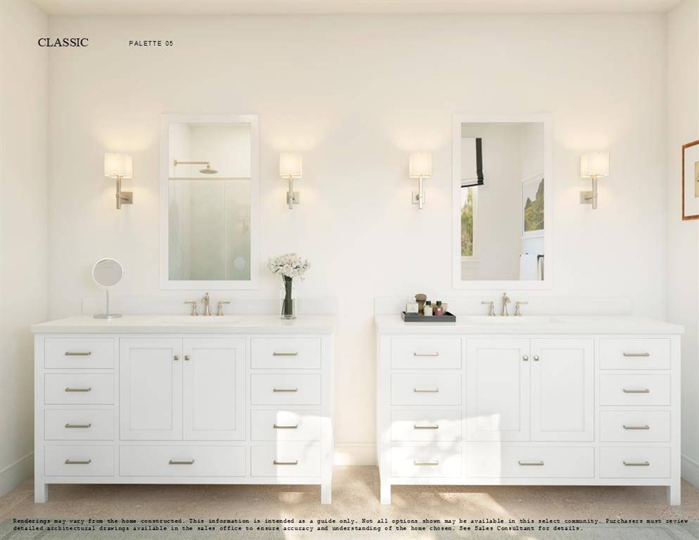 Classic Look Palette 5 Primary Bathroom (*Artist rendering used for illustration purposes only.)