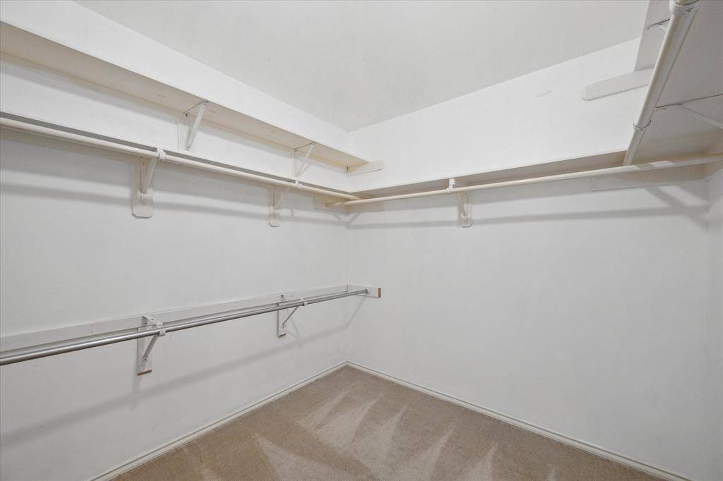 Spacious walk in closet