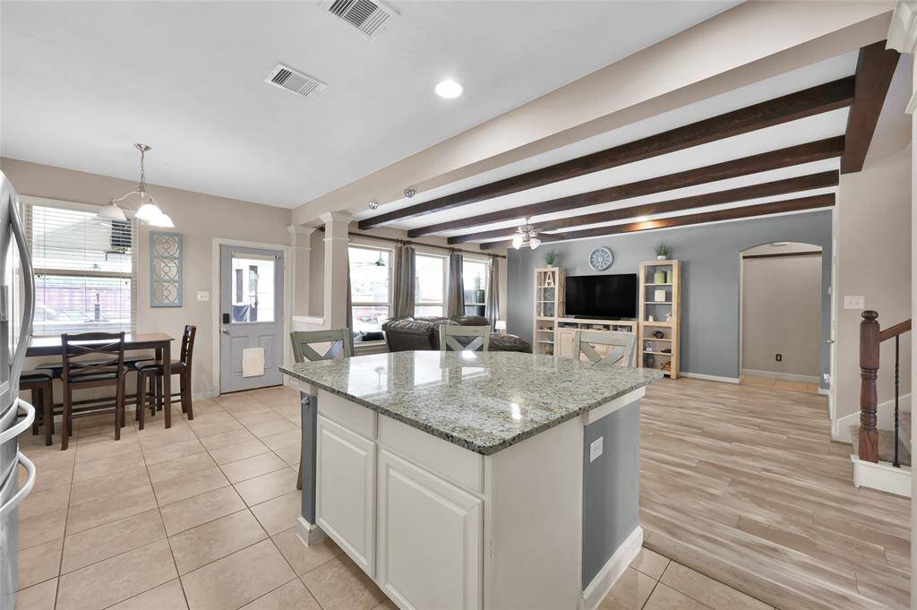 Another view from the kitchen to the family room!