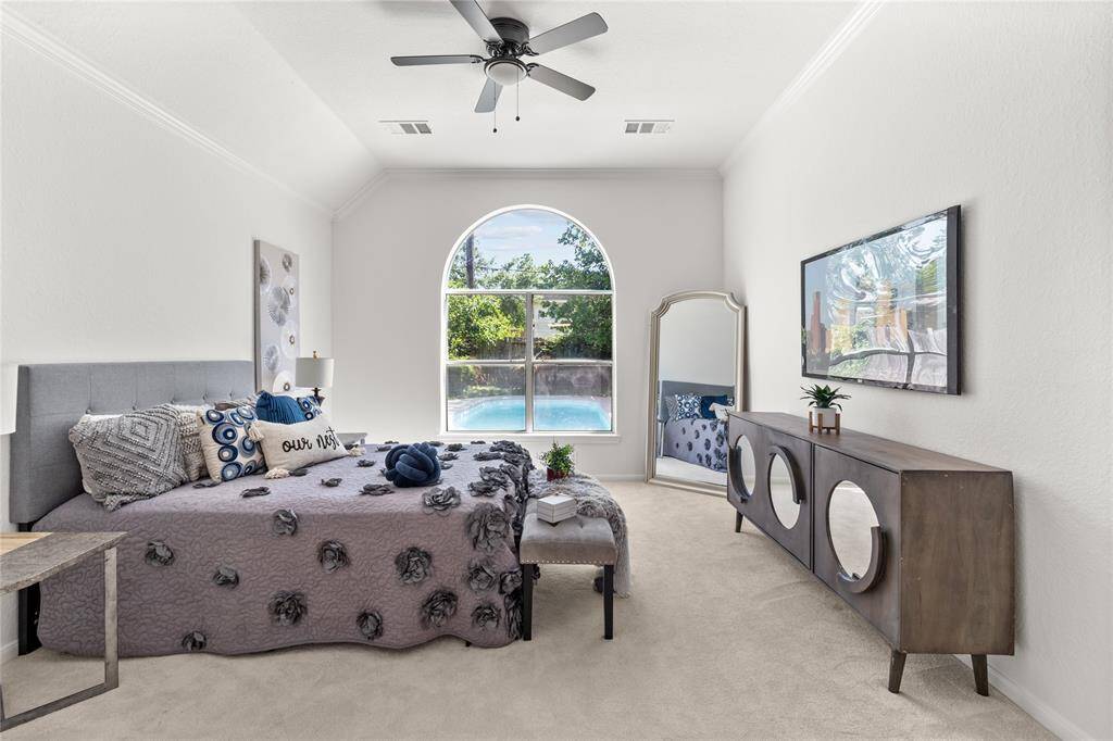 Spacious primary bedroom