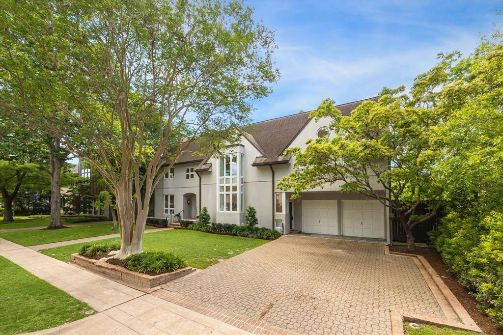 Double-wide driveway with front-facing garage