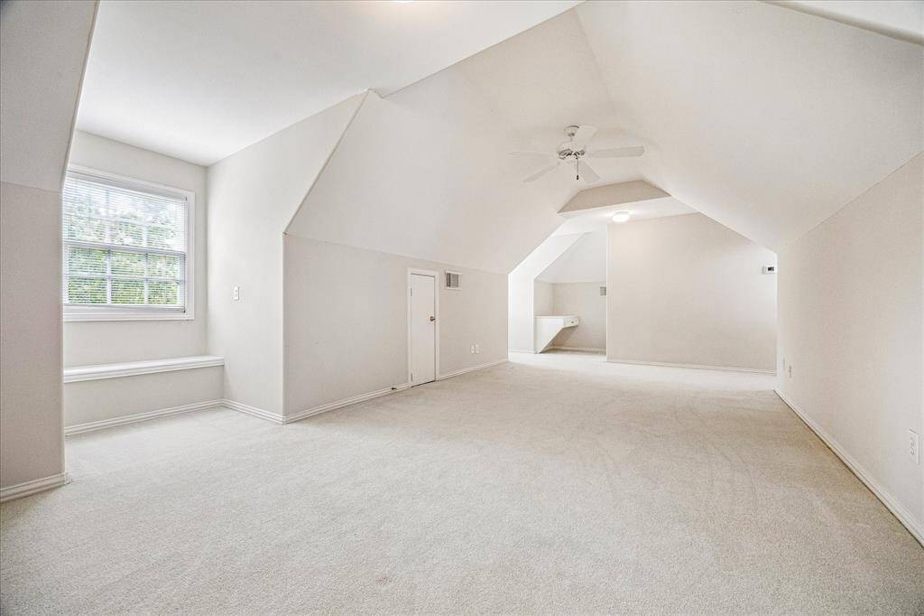 The third floor game room has a full bath and a large closet.