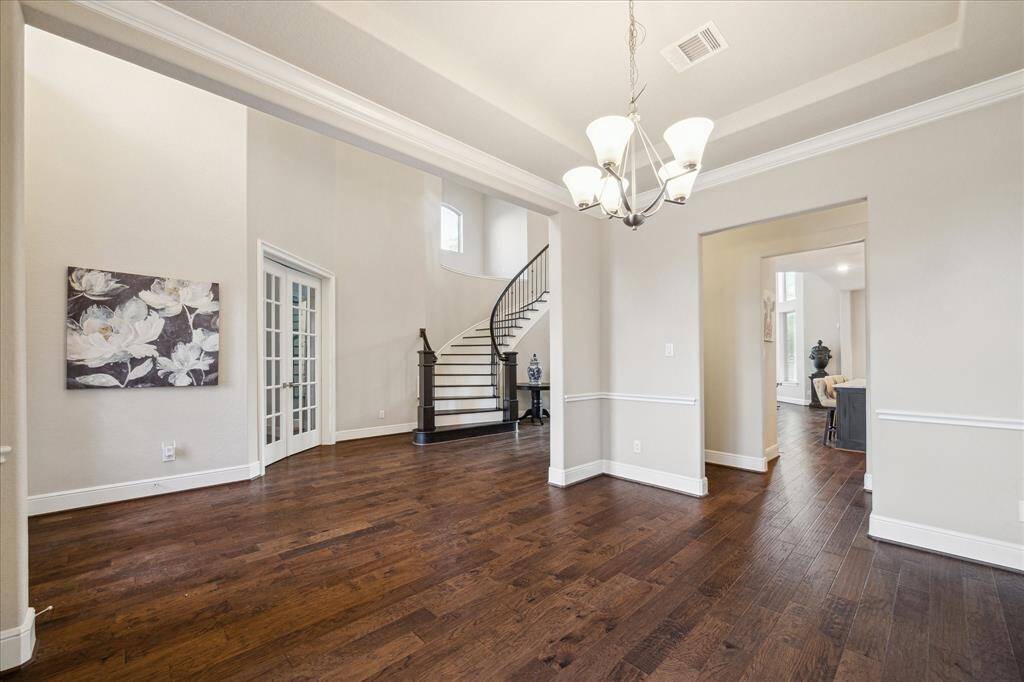 Formal dining room that flows to main living.