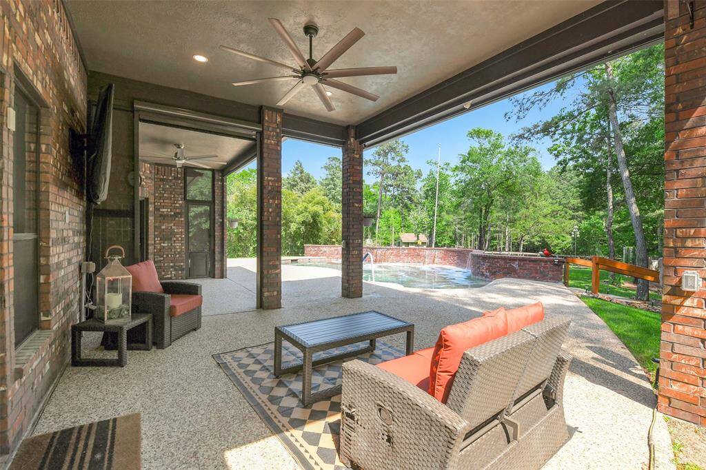Primary bedroom has door that opens to this patio. Great place to unwind and watch all the visiting birds, rabbits and deer.