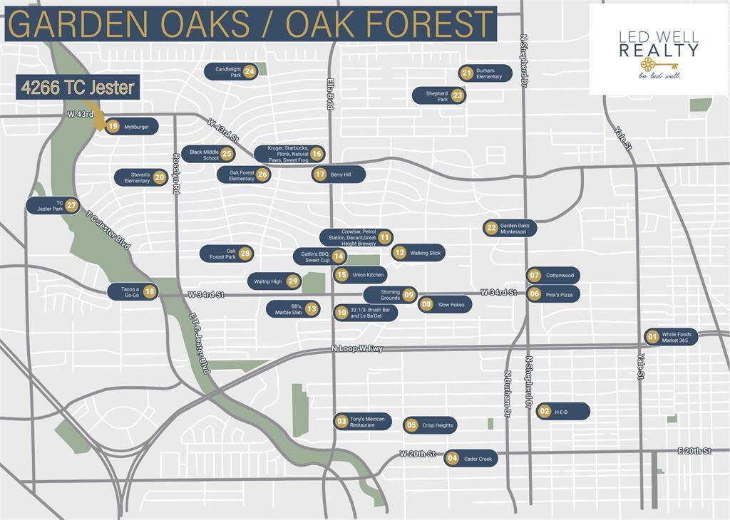 Oak Forest is located just minutes from both Downtown Houston and the Heights, providing residents with easy access to the city’s main attractions, employment centers, and cultural hotspots.