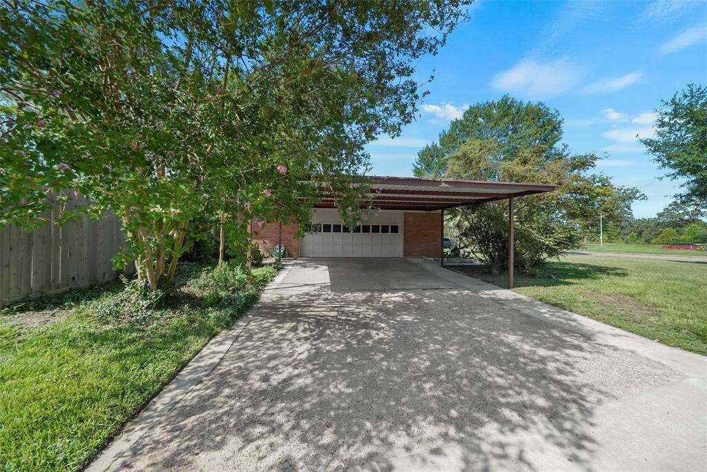 2 car garage and carport.