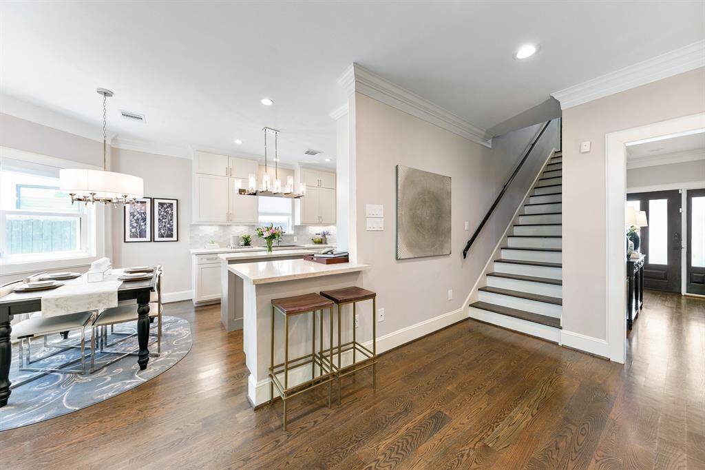 The kitchen is well appointed off of the main living space.  It features a breakfast bar that can provide additional seating.