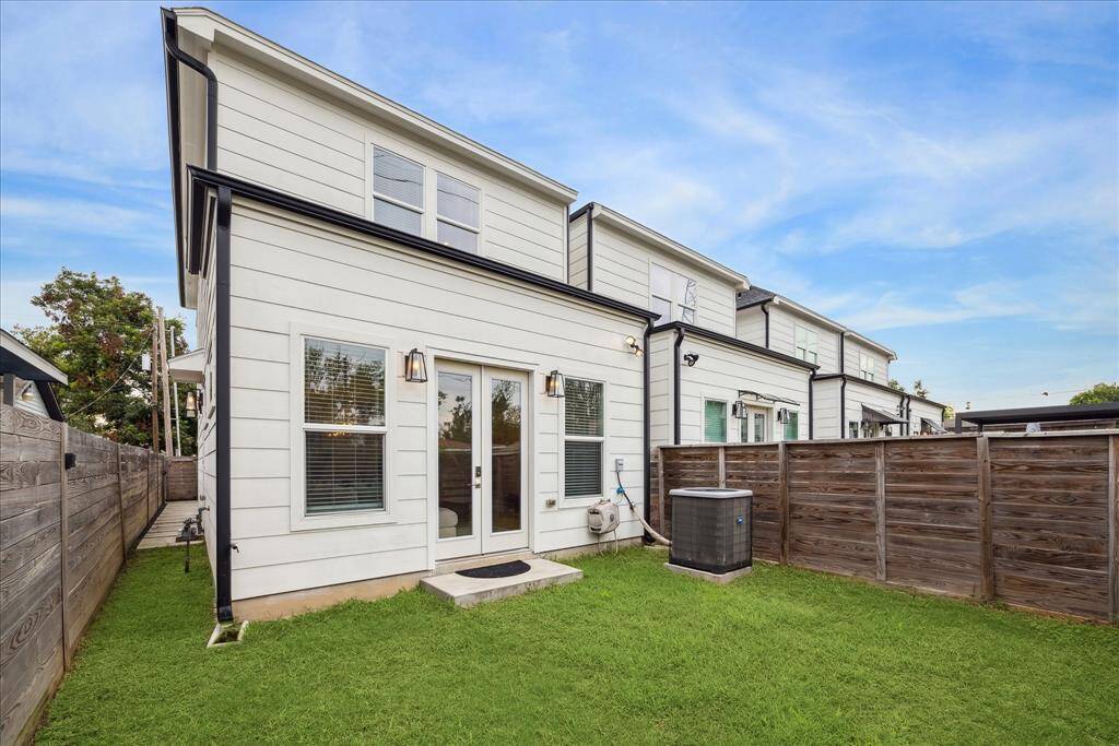 Fenced backyard offer the perfect space for outdoor relaxation and play.